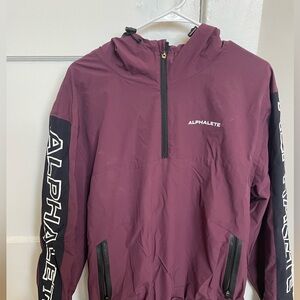 Alphalete Burgundy Hooded Jacket